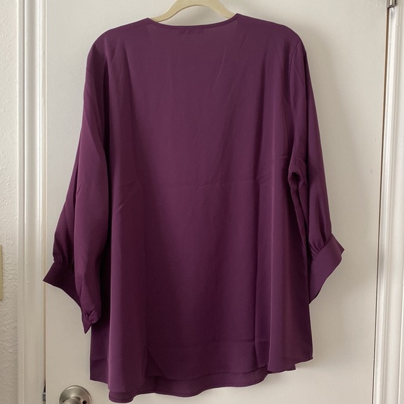 Plus Sized Purple Blouse - Picture 2 of 5